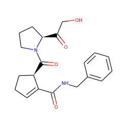 O=C(NCc1ccccc1)C1=CCC[C@H]1C(=O)N1CCC[C@H]1C(=O)CO ZINC000013584664