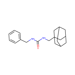 O=C(NCc1ccccc1)NCC12CC3CC(CC(C3)C1)C2 ZINC000004865516