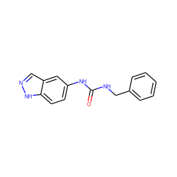 O=C(NCc1ccccc1)Nc1ccc2[nH]ncc2c1 ZINC000028642183