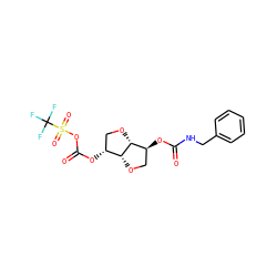 O=C(NCc1ccccc1)O[C@H]1CO[C@@H]2[C@H](OC(=O)OS(=O)(=O)C(F)(F)F)CO[C@H]12 ZINC000049881496