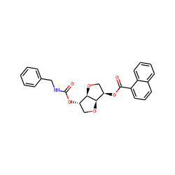 O=C(NCc1ccccc1)O[C@H]1CO[C@@H]2[C@H](OC(=O)c3cccc4ccccc34)CO[C@H]12 ZINC000045505834
