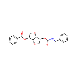 O=C(NCc1ccccc1)O[C@H]1CO[C@@H]2[C@H](OC(=O)c3ccccc3)CO[C@H]12 ZINC000040949701