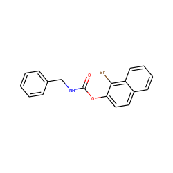 O=C(NCc1ccccc1)Oc1ccc2ccccc2c1Br ZINC000084689422