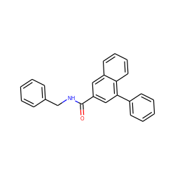 O=C(NCc1ccccc1)c1cc(-c2ccccc2)c2ccccc2c1 ZINC000013525310