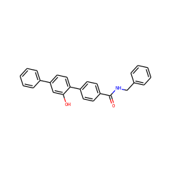 O=C(NCc1ccccc1)c1ccc(-c2ccc(-c3ccccc3)cc2O)cc1 ZINC000001540536