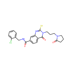 O=C(NCc1ccccc1Cl)c1ccc2c(=O)n(CCCN3CCCC3=O)c(S)nc2c1 ZINC000002970738