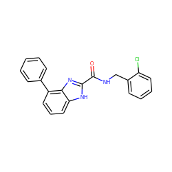 O=C(NCc1ccccc1Cl)c1nc2c(-c3ccccc3)cccc2[nH]1 ZINC000103268347