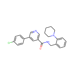 O=C(NCc1ccccc1N1CCCCC1)c1cncc(-c2ccc(Cl)cc2)c1 ZINC000064527646