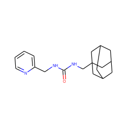 O=C(NCc1ccccn1)NCC12CC3CC(CC(C3)C1)C2 ZINC000032841339