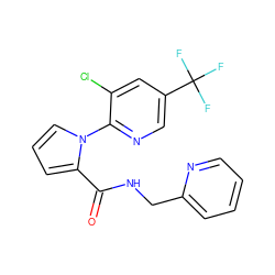 O=C(NCc1ccccn1)c1cccn1-c1ncc(C(F)(F)F)cc1Cl ZINC000003133279