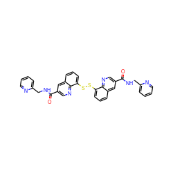 O=C(NCc1ccccn1)c1cnc2c(SSc3cccc4cc(C(=O)NCc5ccccn5)cnc34)cccc2c1 ZINC001772579959