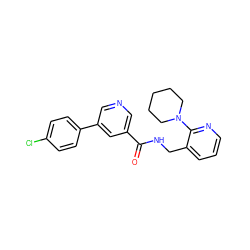 O=C(NCc1cccnc1N1CCCCC1)c1cncc(-c2ccc(Cl)cc2)c1 ZINC000064511778