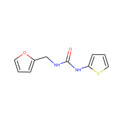 O=C(NCc1ccco1)Nc1cccs1 ZINC000002908218