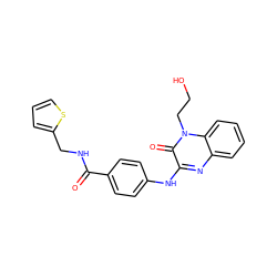 O=C(NCc1cccs1)c1ccc(Nc2nc3ccccc3n(CCO)c2=O)cc1 ZINC000028525812