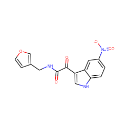 O=C(NCc1ccoc1)C(=O)c1c[nH]c2ccc([N+](=O)[O-])cc12 ZINC000013685612