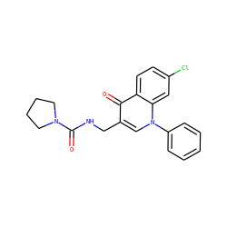 O=C(NCc1cn(-c2ccccc2)c2cc(Cl)ccc2c1=O)N1CCCC1 ZINC000096170277