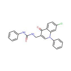 O=C(NCc1cn(-c2ccccc2)c2cc(Cl)ccc2c1=O)Nc1ccccc1 ZINC000096170291