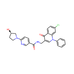 O=C(NCc1cn(-c2ccccc2)c2cc(Cl)ccc2c1=O)c1ccc(N2CC[C@@H](O)C2)nc1 ZINC000096170162