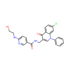 O=C(NCc1cn(-c2ccccc2)c2cc(Cl)ccc2c1=O)c1ccc(NCCO)nc1 ZINC000096170169