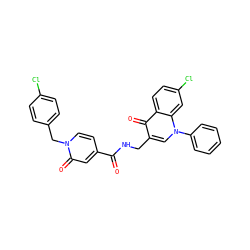 O=C(NCc1cn(-c2ccccc2)c2cc(Cl)ccc2c1=O)c1ccn(Cc2ccc(Cl)cc2)c(=O)c1 ZINC000096170124