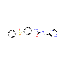 O=C(NCc1cnccn1)Nc1ccc(S(=O)(=O)c2ccccc2)cc1 ZINC000096271694