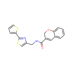 O=C(NCc1csc(-c2cccs2)n1)C1=Cc2ccccc2OC1 ZINC000001034831