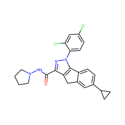 O=C(NN1CCCC1)c1nn(-c2ccc(Cl)cc2Cl)c2c1Cc1cc(C3CC3)ccc1-2 ZINC000653727954