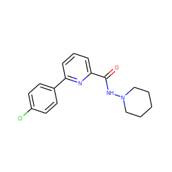 O=C(NN1CCCCC1)c1cccc(-c2ccc(Cl)cc2)n1 ZINC000150231738