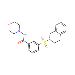 O=C(NN1CCOCC1)c1cccc(S(=O)(=O)N2CCc3ccccc3C2)c1 ZINC000014798384