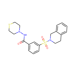 O=C(NN1CCSCC1)c1cccc(S(=O)(=O)N2CCc3ccccc3C2)c1 ZINC001772645003