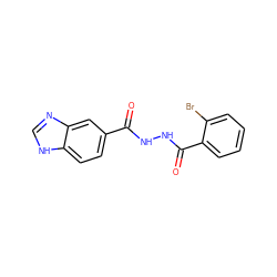 O=C(NNC(=O)c1ccccc1Br)c1ccc2[nH]cnc2c1 ZINC000015952929