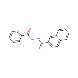 O=C(NNC(=O)c1ccccc1F)c1ccc2ccccc2c1 ZINC000001569432