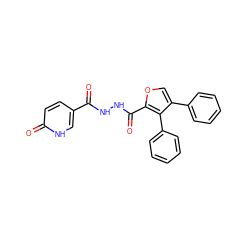 O=C(NNC(=O)c1occ(-c2ccccc2)c1-c1ccccc1)c1ccc(=O)[nH]c1 ZINC000299828899