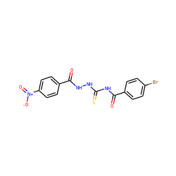 O=C(NNC(=S)NC(=O)c1ccc(Br)cc1)c1ccc([N+](=O)[O-])cc1 ZINC000002690709