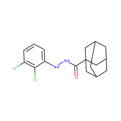 O=C(NNc1cccc(Cl)c1Cl)C12CC3CC(CC(C3)C1)C2 ZINC000040973199