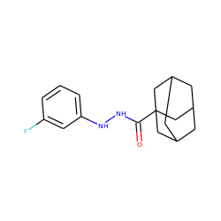 O=C(NNc1cccc(F)c1)C12CC3CC(CC(C3)C1)C2 ZINC000040972886