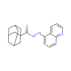 O=C(NNc1cccc2ncccc12)C12CC3CC(CC(C3)C1)C2 ZINC000040976279