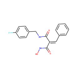 O=C(NO)/C(=C/c1ccccc1)C(=O)NCc1ccc(F)cc1 ZINC000035274084