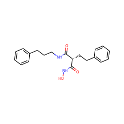 O=C(NO)[C@@H](CCc1ccccc1)C(=O)NCCCc1ccccc1 ZINC000003919983