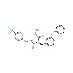 O=C(NO)[C@@H](Cc1cccc(Oc2ccccc2)c1)C(=O)NCc1ccc(C(F)(F)F)cc1 ZINC000035271211