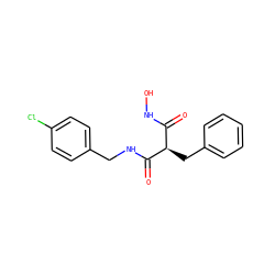 O=C(NO)[C@@H](Cc1ccccc1)C(=O)NCc1ccc(Cl)cc1 ZINC000028604497