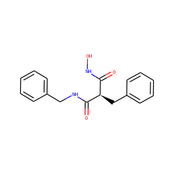 O=C(NO)[C@@H](Cc1ccccc1)C(=O)NCc1ccccc1 ZINC000013777231