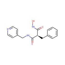 O=C(NO)[C@@H](Cc1ccccc1)C(=O)NCc1ccncc1 ZINC000095572166