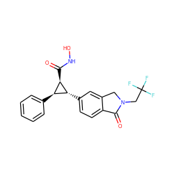 O=C(NO)[C@@H]1[C@H](c2ccccc2)[C@H]1c1ccc2c(c1)CN(CC(F)(F)F)C2=O ZINC000103251557