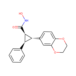 O=C(NO)[C@@H]1[C@H](c2ccccc2)[C@H]1c1ccc2c(c1)OCCO2 ZINC000103251549