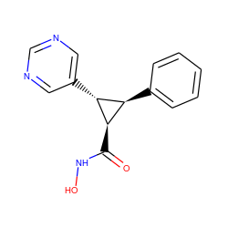 O=C(NO)[C@@H]1[C@H](c2ccccc2)[C@H]1c1cncnc1 ZINC000103251568