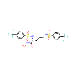 O=C(NO)[C@H](CCCNS(=O)(=O)c1ccc(C(F)(F)F)cc1)NS(=O)(=O)c1ccc(C(F)(F)F)cc1 ZINC000042802746
