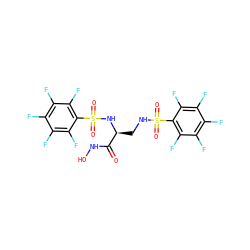 O=C(NO)[C@H](CNS(=O)(=O)c1c(F)c(F)c(F)c(F)c1F)NS(=O)(=O)c1c(F)c(F)c(F)c(F)c1F ZINC000049881506