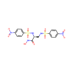 O=C(NO)[C@H](CNS(=O)(=O)c1ccc([N+](=O)[O-])cc1)NS(=O)(=O)c1ccc([N+](=O)[O-])cc1 ZINC000040425204