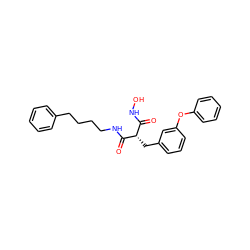 O=C(NO)[C@H](Cc1cccc(Oc2ccccc2)c1)C(=O)NCCCCc1ccccc1 ZINC000035271695